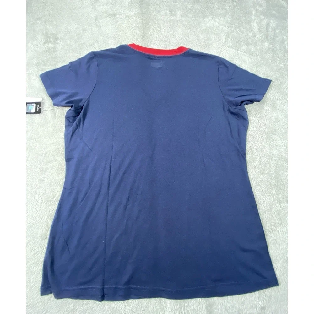 NWT NFL Team Apparel Shirt Womens XL Houston Texans Studs Big Logo Bull V Neck - Picture 8 of 9
